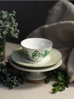 Sinsay - Porcelanowa miska w stylu vintage - zielony