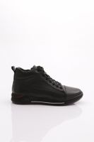 DGN 23103 Men's Lace-Up Boots BLACK ANALINE Genuine Leather