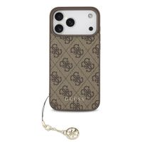 GUESS 4G CHARME Ovitek z obeskom Apple iPhone 17 Pro Max BROWN