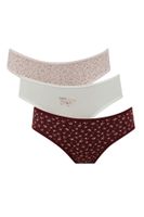 DEFACTO Fall In Love 3-Pack Slip Panties E2476ax24wn