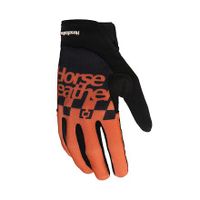 HORSEFEATHERS Cyklistické rukavice Digger - burnt orange BLACK velikost XS