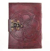 Notizblock Pentagram Leather Embossed Journal & Lock - NENOW