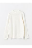 LC Waikiki Stand Collar Basic Long Sleeve Girl's Knitwear Sweater