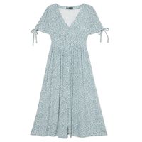 Cropp - Obleka s cvetličnim vzorcem - prašno zelena