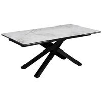 Novel JEDÁLENSKÝ STÔL, čierna, biela, 180-280/76/98 cm
