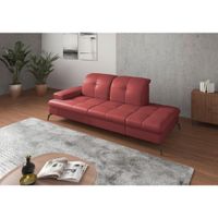 Sit & More LEŇOŠKA, textil, koža, červená