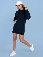 Bluza damska długa z kapturem oversize TIMMY granatowa Dstreet