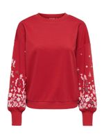 ONLY Sweater majica 'BROOKE'  puder roza / prljavo roza / crvena