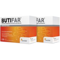 Butifar 2er Pack - Mit Sodium Butyrate für Verdauungsprobleme - hilft bei Durchfall, Verstopfung, Reizdarmsyndrom und Blähungen. 60 Kapseln | Sensilab