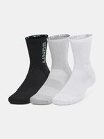 Under Armour UA 3-Maker Mid-Crew Socken 3 Paar Schwarz