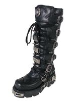 Lederschuhe Frauen - High Vampire Boot (161-S1) Black - NEW ROCK - M.161-S1 39