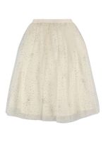 Glittered Stretch Tulle & Satin Skirt