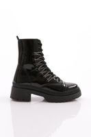 DGN K9075 Women's Lace-Up Silver Stone Lace-Up Boots.