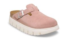Birkenstock Boston Chunky Suede Leather Narrow Fit Pink Clay Dámske - Sandále Birkenstock - Ružová - 1031255-4.5 - Size: 4.5