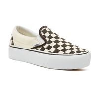 trampki niskie damskie - UA CLASSIC SLIP-ON PLATFORM Blk WhtCh - VANS - VN00018EBWW 40