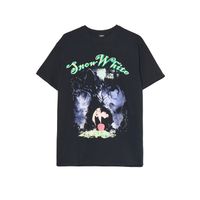 Cropp - Črna majica s potiskom Snow White - črna