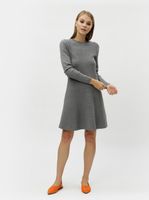 Šedé žíhané svetrové šaty s dlouhým rukávem VERO MODA Nancy