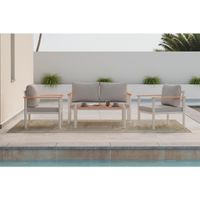 Ambia Garden SÚPRAVA ZÁHRADNÉHO NÁBYTKU 4-dielne, kov, plast, textil