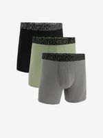 Under Armour M UA Perf Cotton 6in 3-pack Bokserice siva