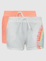 GAP Kinder Shorts 2 Stk Weiß Orange