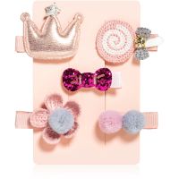 BrushArt KIDS Little princess hair clip set заколки для волосся Pink