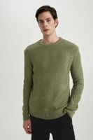 DEFACTO Standard Fit Regular Cut Crew Neck Knitted Sweater