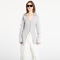 adidas Button Down Waffle Long-Sleeve Top Grey Two L