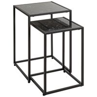 SADA PRÍRUČNÝCH STOLÍKOV, čierna