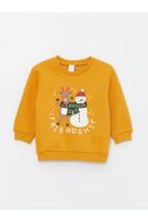 LC Waikiki Crew Neck New Year Themed Long Sleeve Baby Boy Sweatshirt