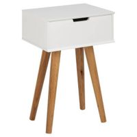 NOČNÝ STOLÍK, biela, farba duba, 40/61,5/30 cm