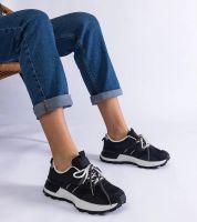 D/CEO Czarne sportowe damskie sneakersy Adalia