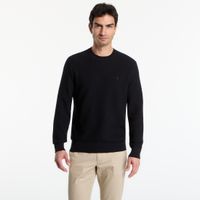Πουλόβερ Calvin Klein Ls Textured Cotton Crewneck Sweater Black L