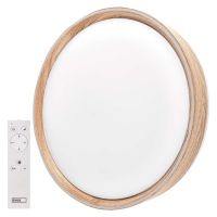 LED přisazené svítidlo ILVI, kruhové 45W, stmívání+CCT, dřevo