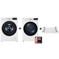 PRACÍ SET - LG Pračka FA49V5VW1W + Sušička RC91V9AV3N + Výsuvný mezikus ZDARMA