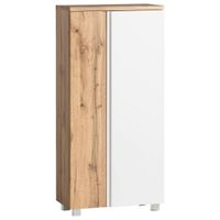 Held STREDNE VYSOKÁ SKRINKA, biela, dub wotan, 65/130/35 cm