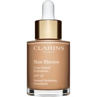 Clarins Skin Illusion Natural Hydrating Foundation világosító hidratáló make-up SPF 15 árnyalat 108,5W Cashew 30 ml