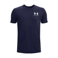 Boys' T-shirt Under Armour Sportstyle Left Chest SS - navy blue