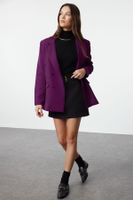 Trendyol Purple Regular Lined Double Breasted Closure Woven Blazer Jacket