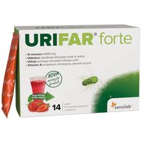 Urifar Forte: 2000 mg D-Mannose, Sauerkirsch- und Hibiskusextrakt und Vitamin A. 14 Beutel. Bei Blasenentzündung | Sensilab