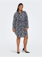 Purple-blue women's floral shirt dress ONLY CARMAKOMA Ayana - Women's