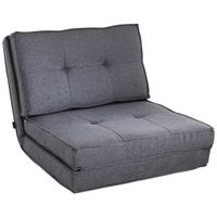 MID.YOU ROZKLADACIE KRESLO, textil, sivá