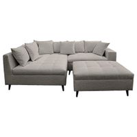 MID.YOU ROHOVÁ SEDACIA SÚPRAVA, textil, tmavosivá