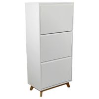 Xora VÝKLOPNÁ SKRINKA NA TOPÁNKY, prírodná farba, biela, kaučukové drevo, 60/128/34 cm