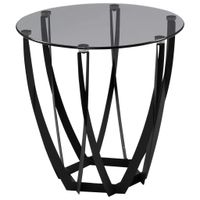 PRÍRUČNÝ STOLÍK, sivá, čierna