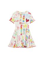 Desigual Haljina  svijetloplava / travnato zelena / crvena / bijela