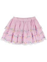 Embroidered Tulle Mini Skirt