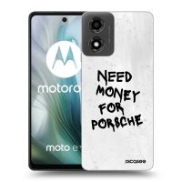 Silikónový čierny obal pre Motorola Moto E14 - White Dollar