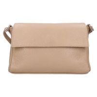 Női bőr crossbody kézitáska Italia Darina - bézs
