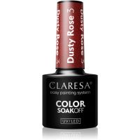 Claresa SoakOff UV/LED Color Dusty Rose gel lak za nohte odtenek 3 5 g