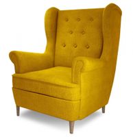 Čalúnené kreslo aros - žltá